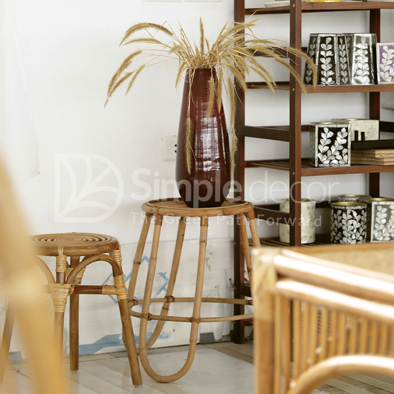 Round rattan plant stand wholesale vietnam