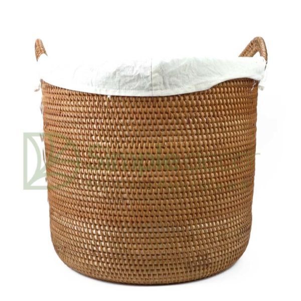 Rattan Storage Basket With White Dust Bag Wholesale