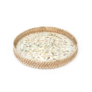 Round-Rattan-MOP-serving-tray-supplier-in-vietnam-wholesale- SD211116