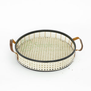 Round rattan decorative Serving Tray Wholesale