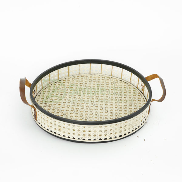 Round rattan decorative Serving Tray Wholesale