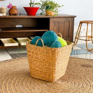 Water Hyacinth Storage Basket With Strap Wholesale