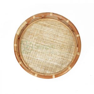 round rattang serving tray supplier in vietnam