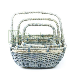 Blue Rattan Picnic Basket Wholesale