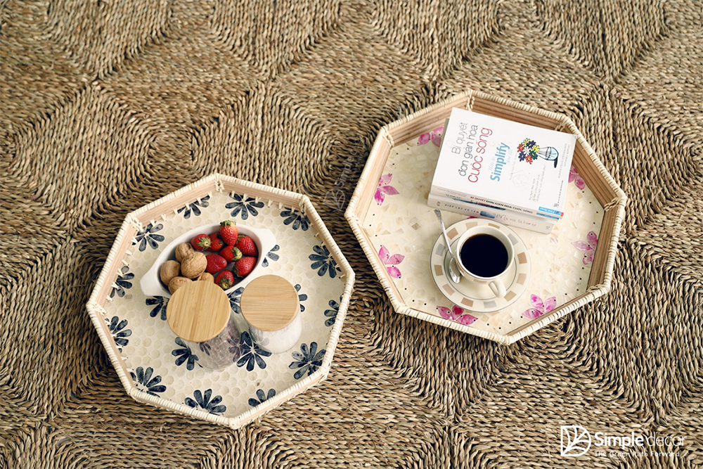 Rattan Lacquer Serving Tray