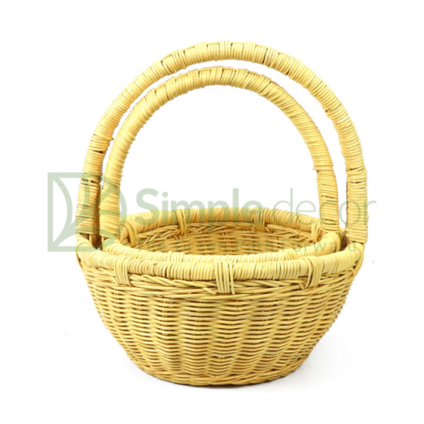 Yellow Rattan Picnic Basket Wholesale