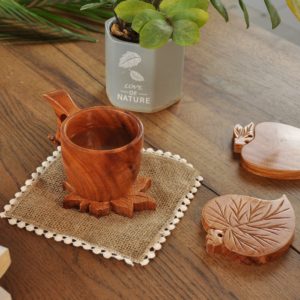 Maple Leaf Wooden Coaster Wholesale Manufacturer In Vietnam