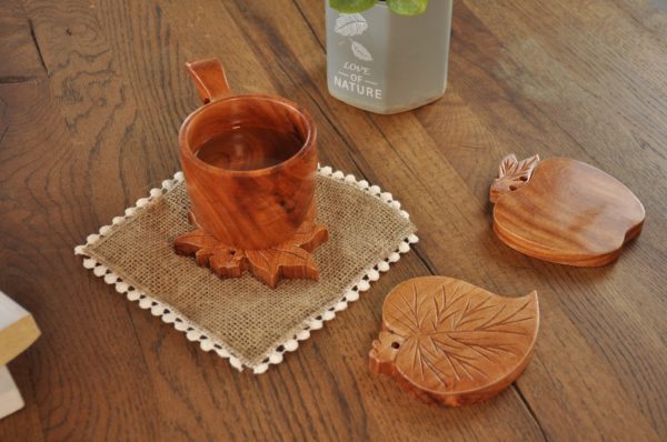 Maple Leaf Wooden Coaster Wholesale Manufacturer In Vietnam