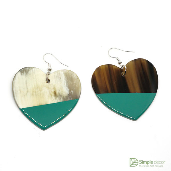 Buffalo Horn Heart Earring Wholesale